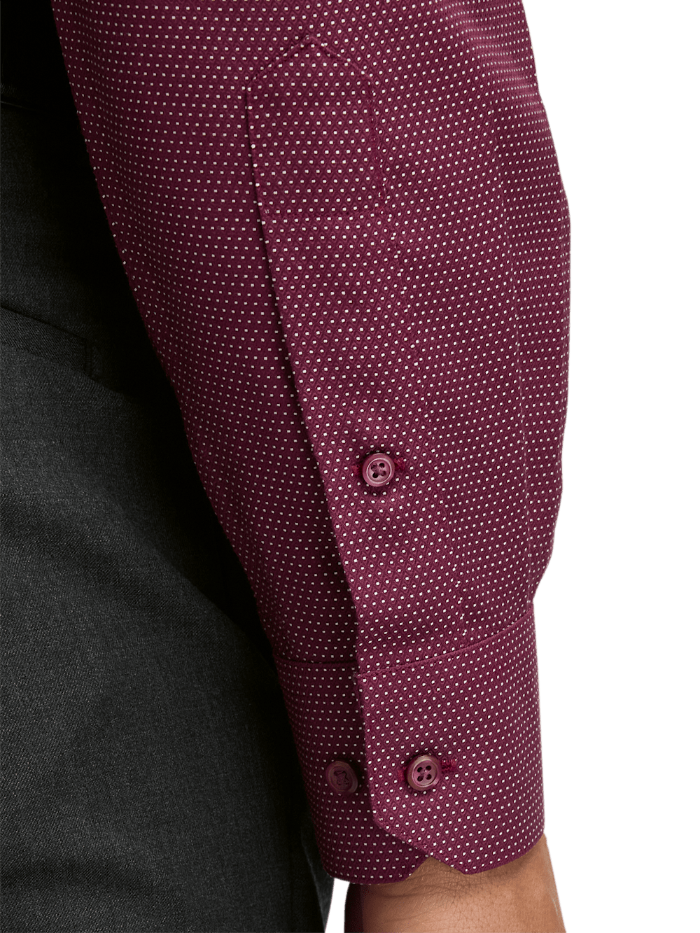 Alternate Image of Non-iron Cotton Dot Dress Shirt-3