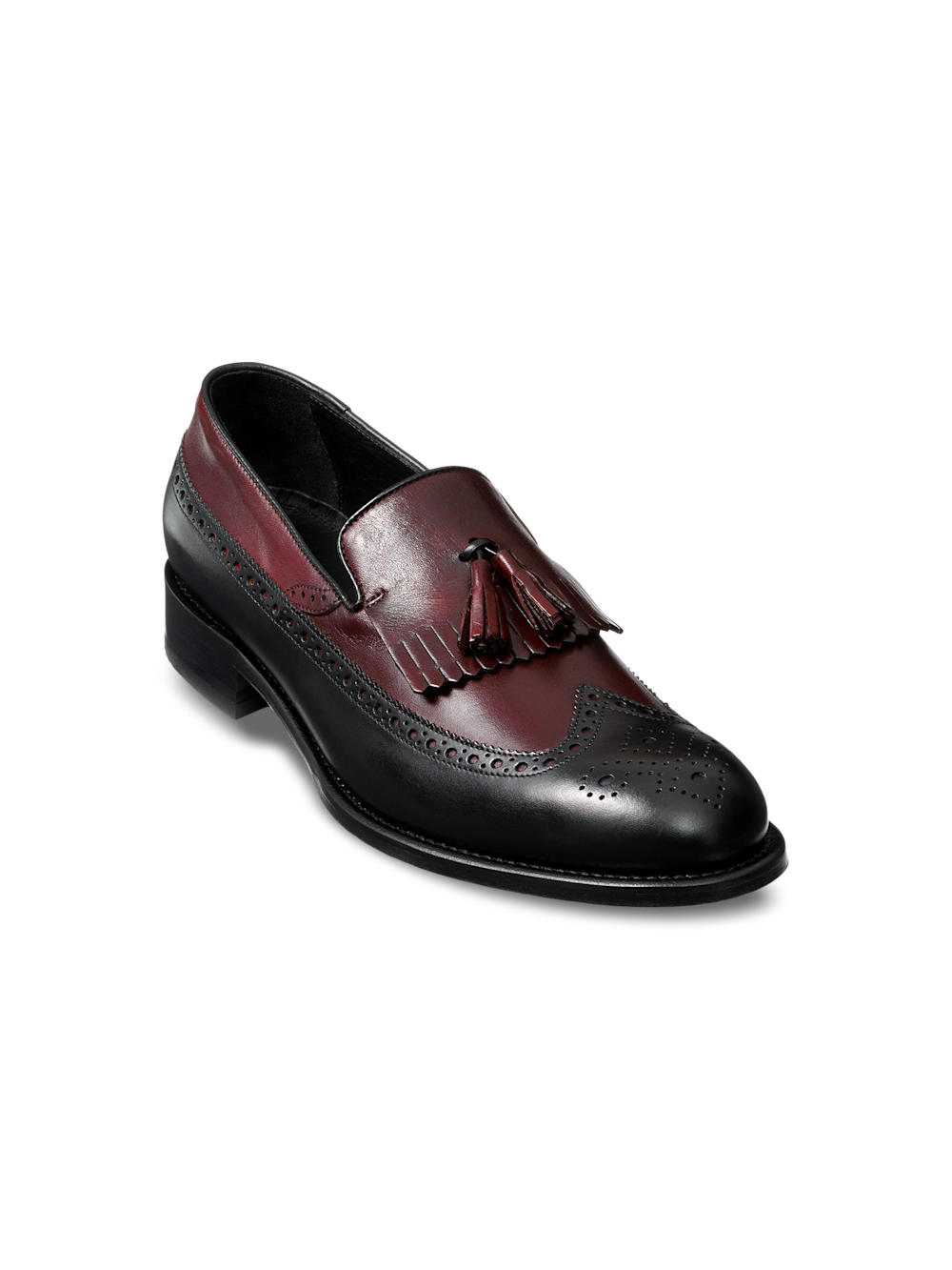 Product Image of Maxwell Tassel Loafer-Black/Burgundy