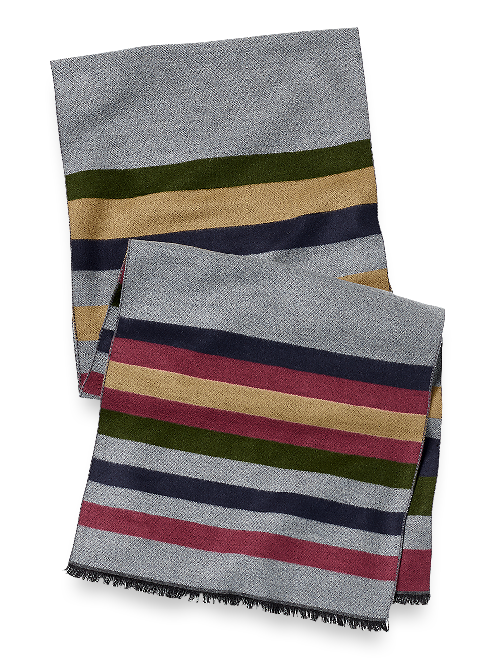 Product Image of Stripe Brushed Silk Scarf-Multi