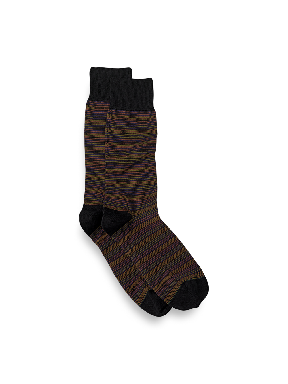 Product Image of Stripe Cotton Blend Sock-Black Multi