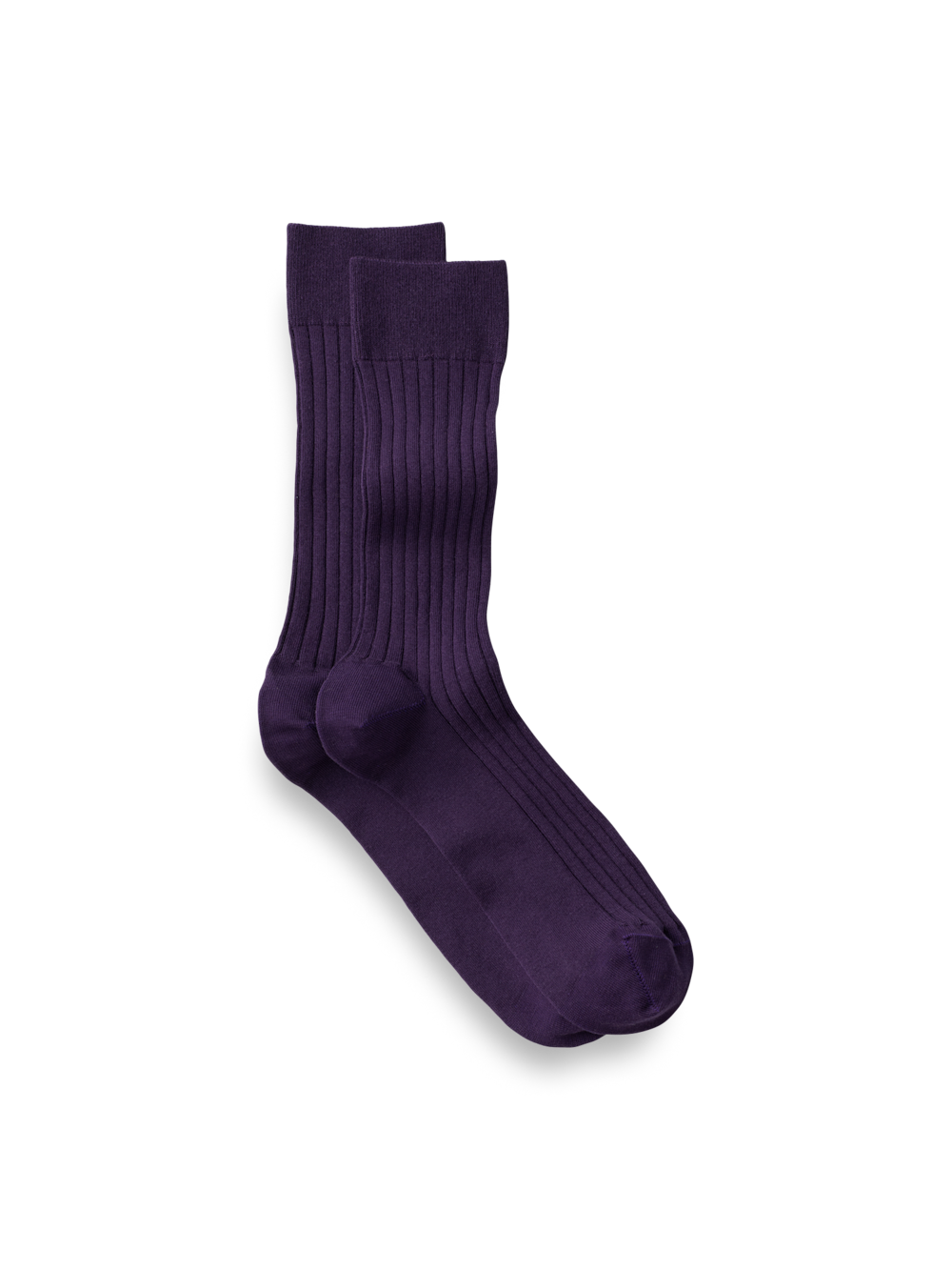 Product Image of Solid Rib Cotton Blend Sock-Purple