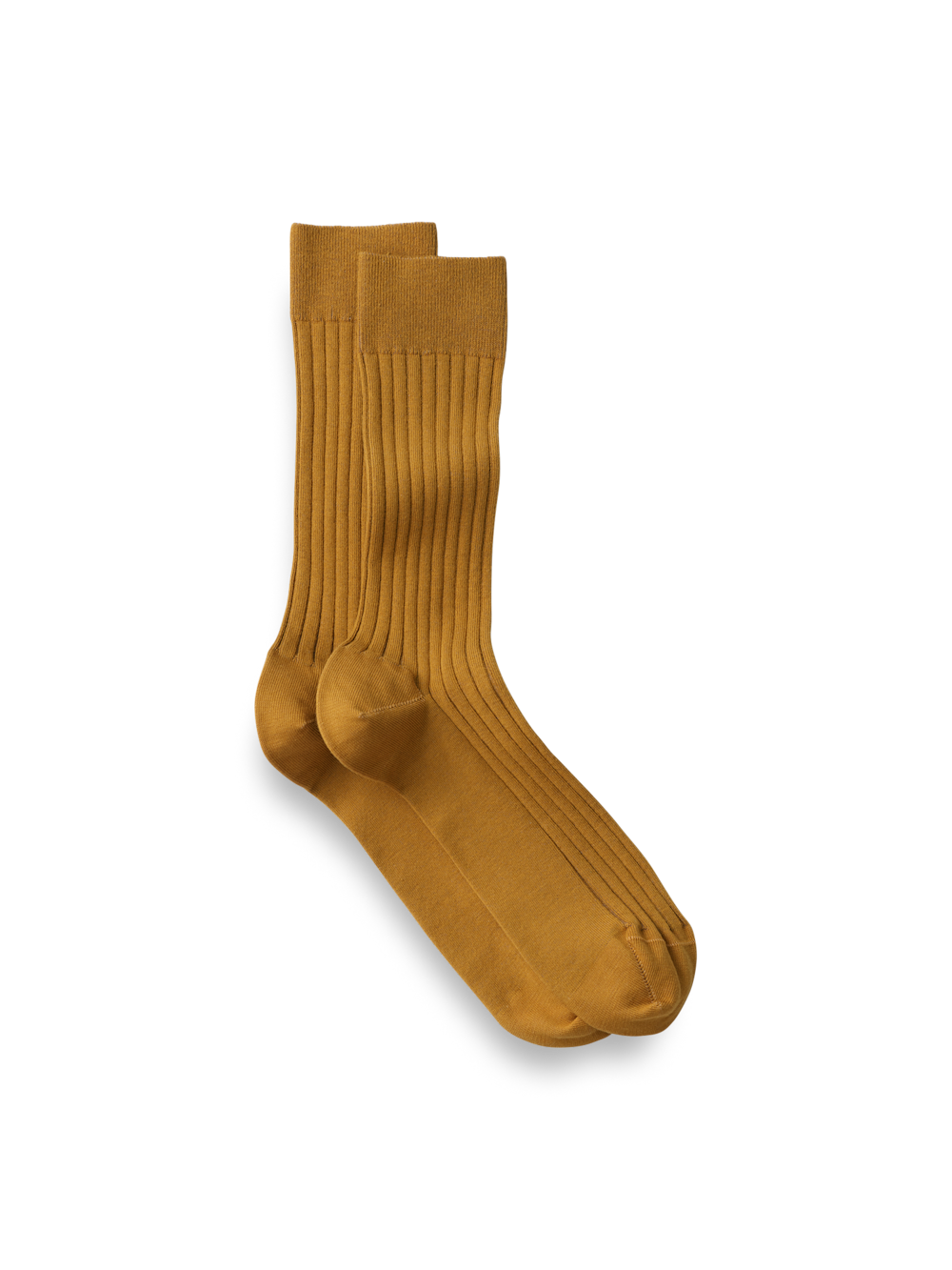 Product Image of Solid Rib Cotton Blend Sock-Gold