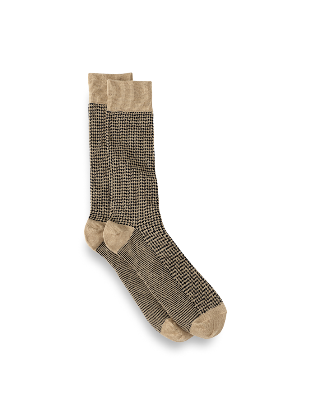 Product Image of Houndstooth Cotton Blend Sock-Dark Khaki