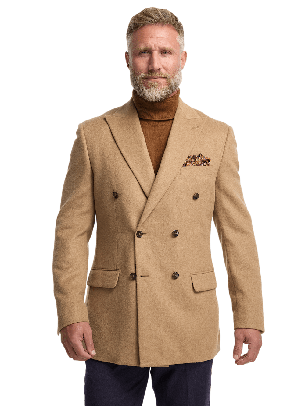 Alternate Image of Camel Hair Double Breasted Peak Lapel Sport Coat-1