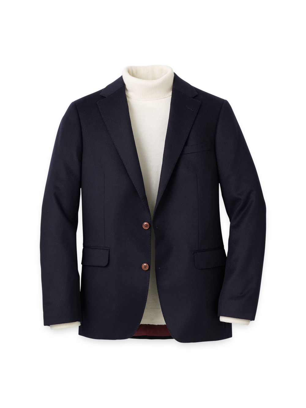 Product Image of Cashmere Single Breasted Notch Lapel Sport Coat-Navy