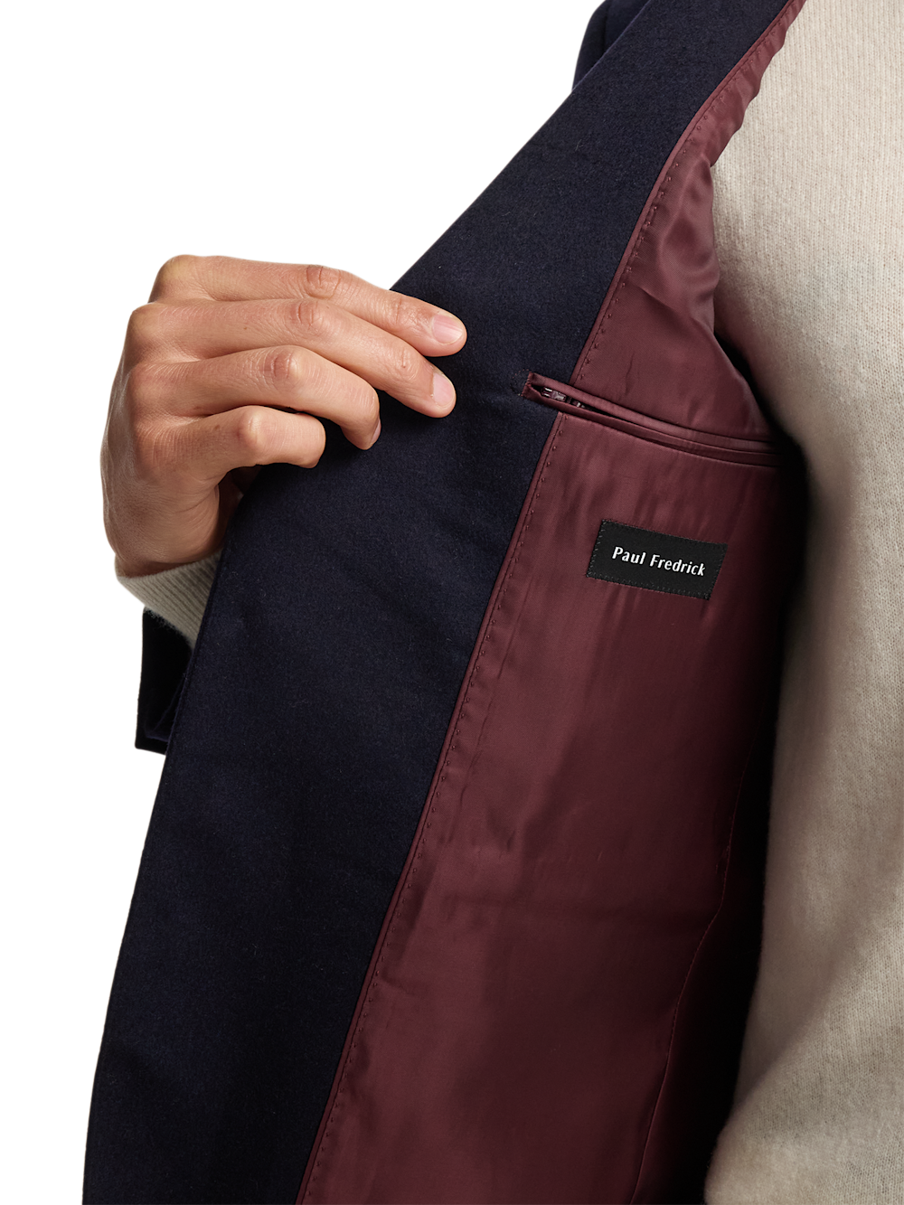 Alternate Image of Cashmere Single Breasted Notch Lapel Sport Coat-4