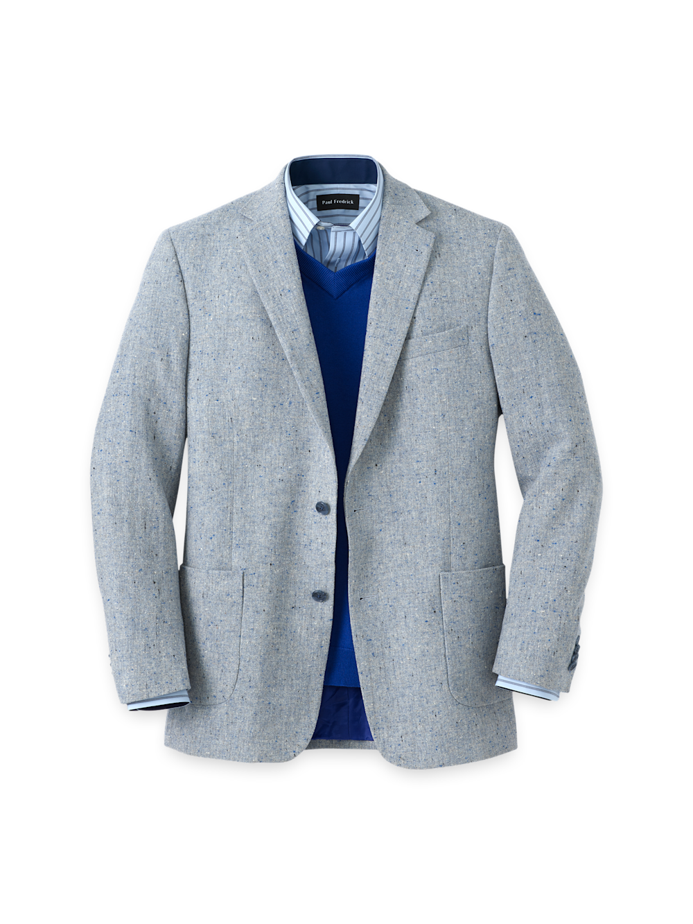 Product Image of Wool Donegal Single Breasted Notch Lapel Sport Coat-Light Blue