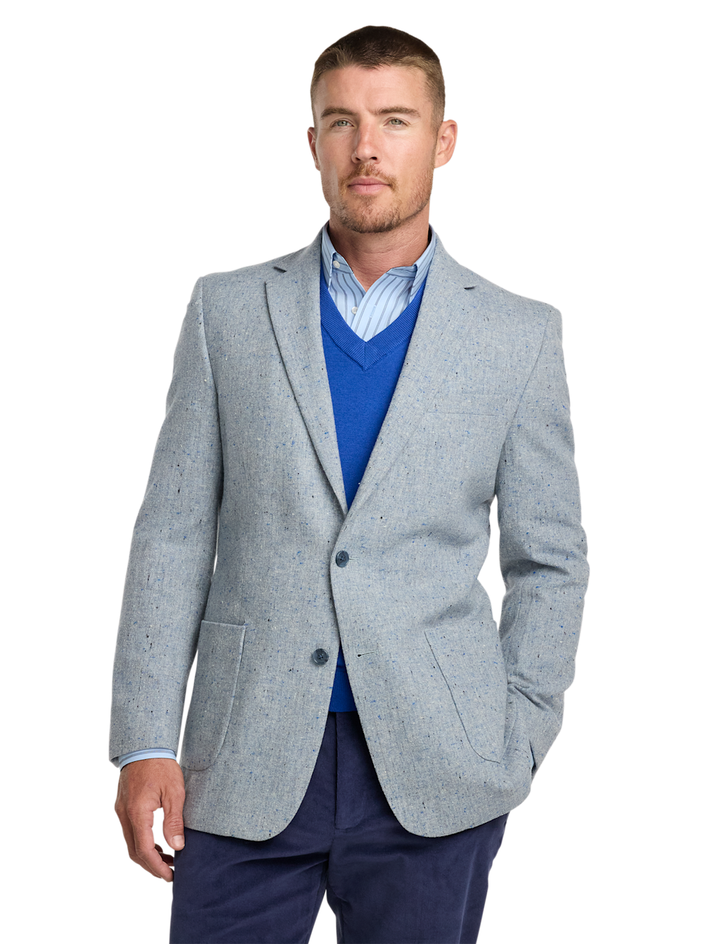 Alternate Image of Wool Donegal Single Breasted Notch Lapel Sport Coat-1
