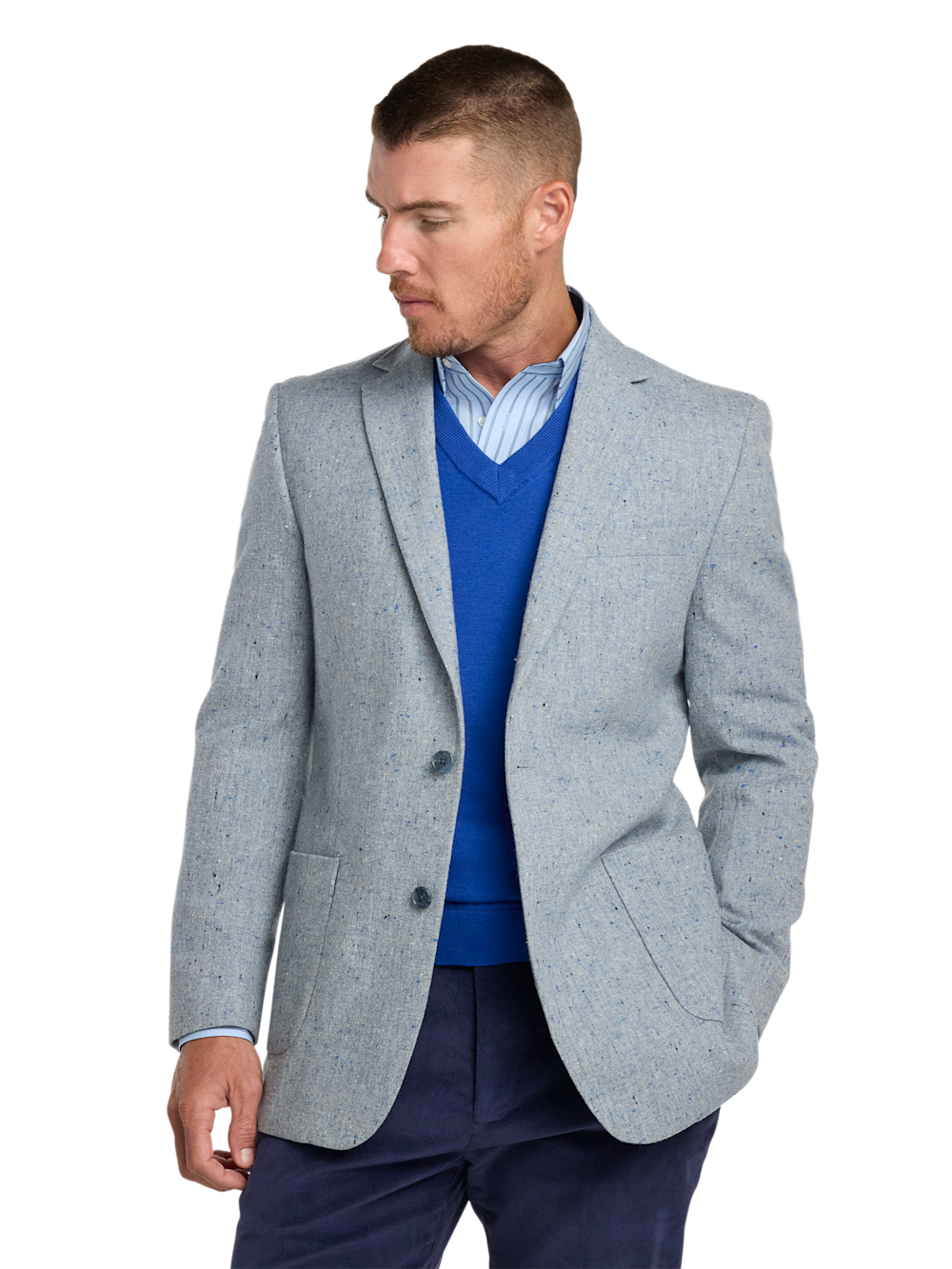 Alternate Image of Wool Donegal Single Breasted Notch Lapel Sport Coat-2
