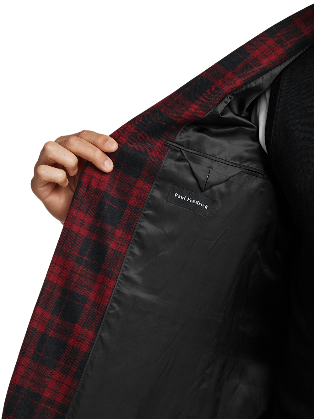 Alternate Image of Wool Plaid Single Breasted Notch Lapel Sport Coat-3
