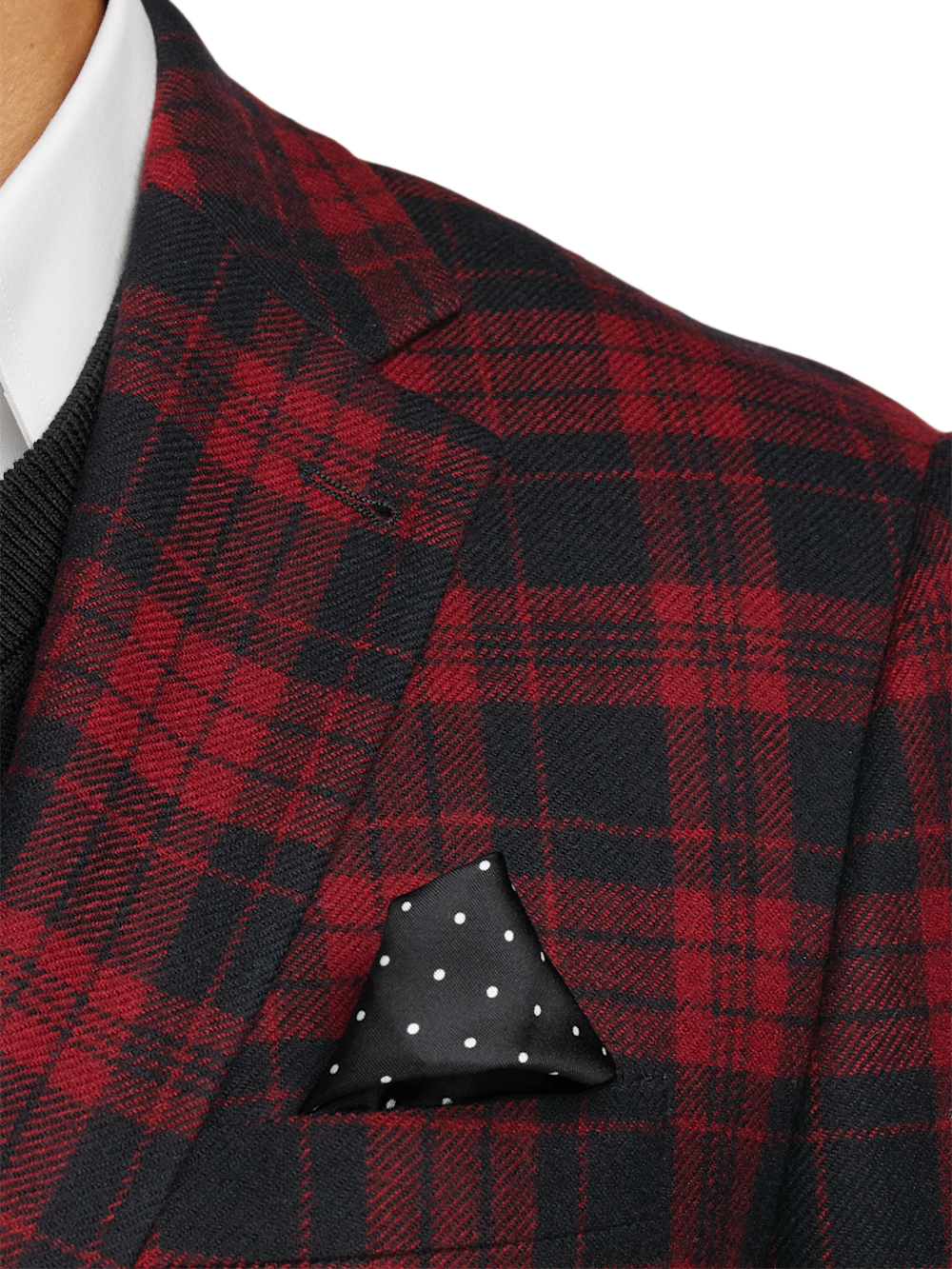 Alternate Image of Wool Plaid Single Breasted Notch Lapel Sport Coat-5