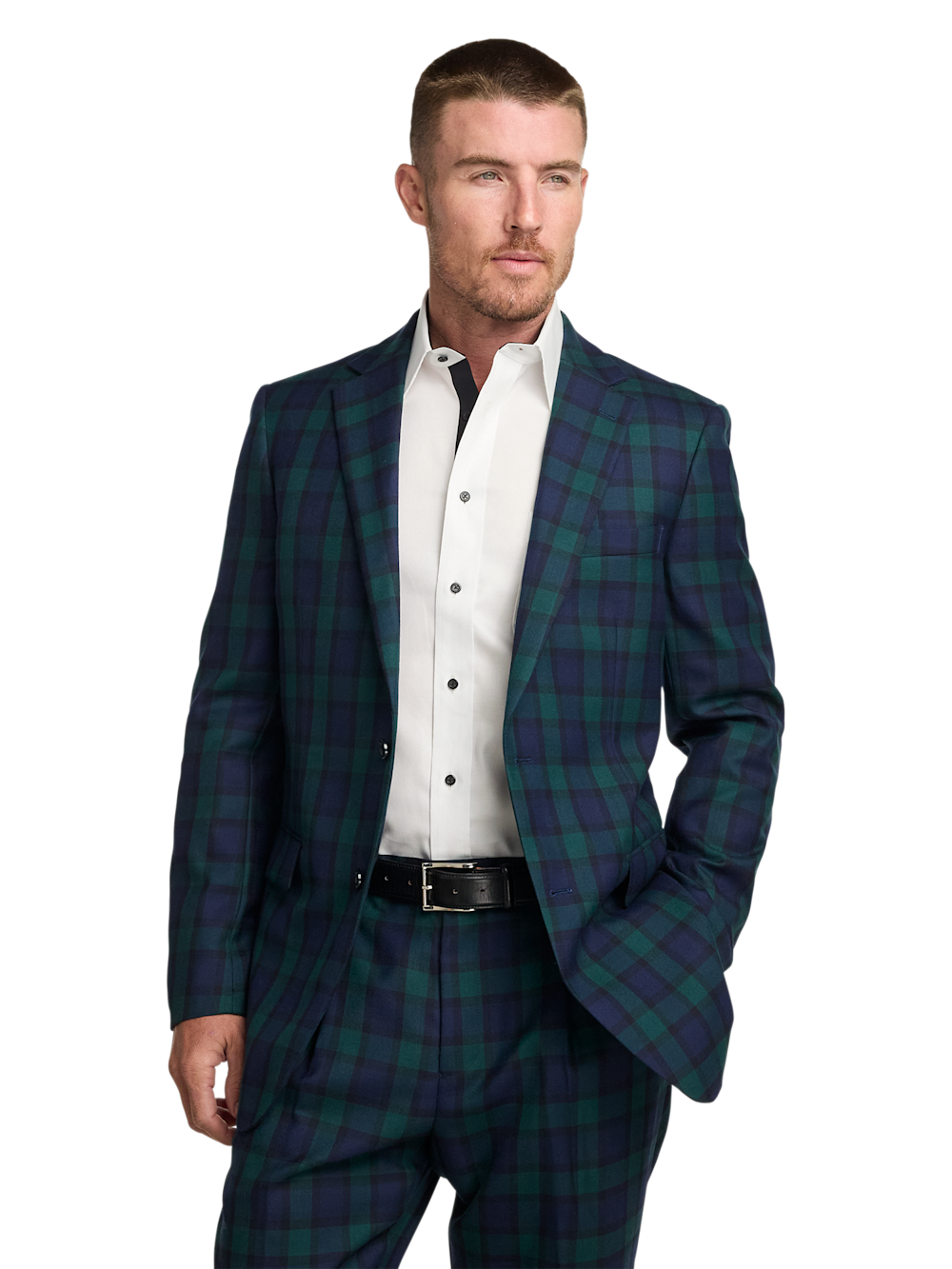 Alternate Image of Wool Blend Single Breasted Notch Lapel Sport Coat-2
