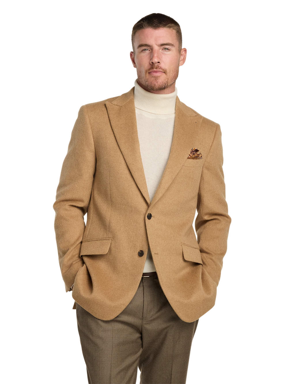 Alternate Image of Camelhair Single Breasted Peak Lapel Sport Coat-1