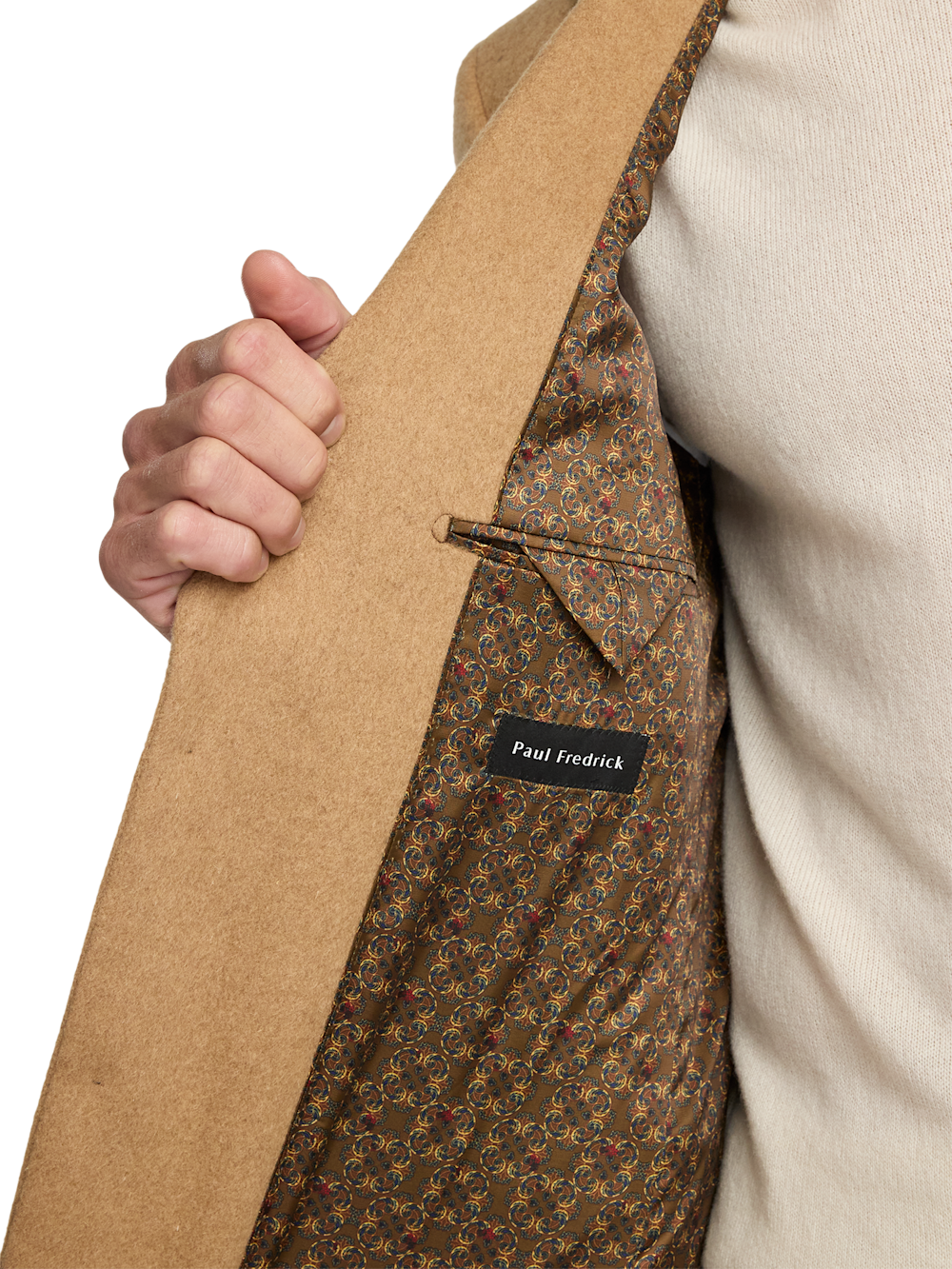 Alternate Image of Camelhair Single Breasted Peak Lapel Sport Coat-4