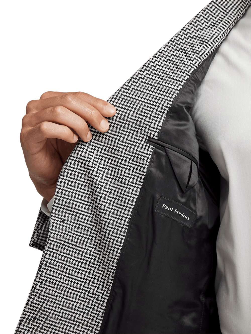 Alternate Image of Wool Houndstooth Single Breasted Peak Lapel Sport Coat-3