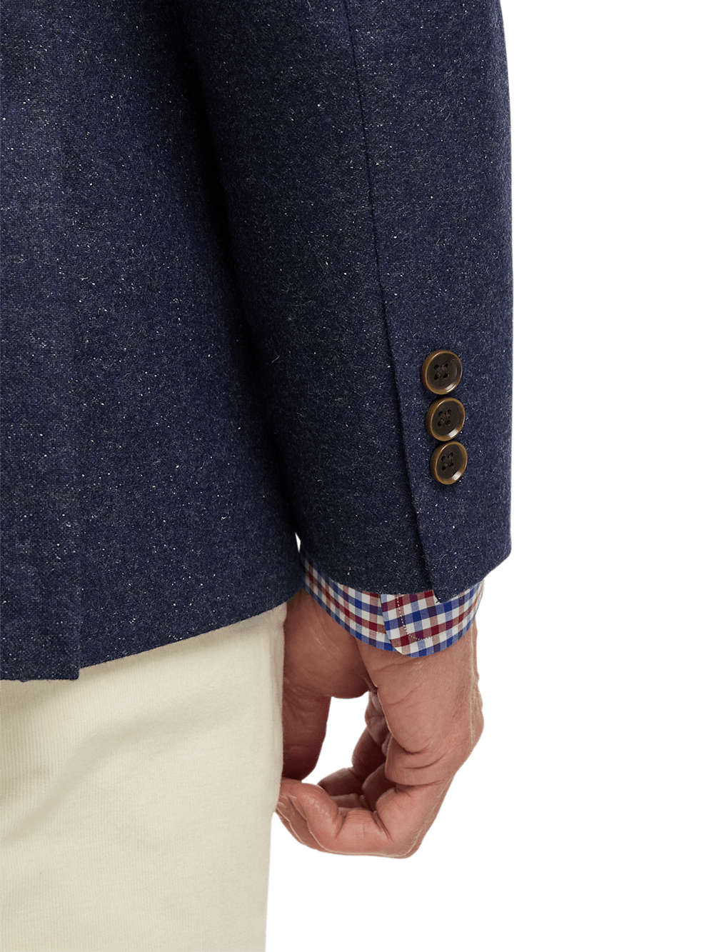 Alternate Image of Wool Blend Donegal Single Breasted Notch Lapel Sport Coat-3