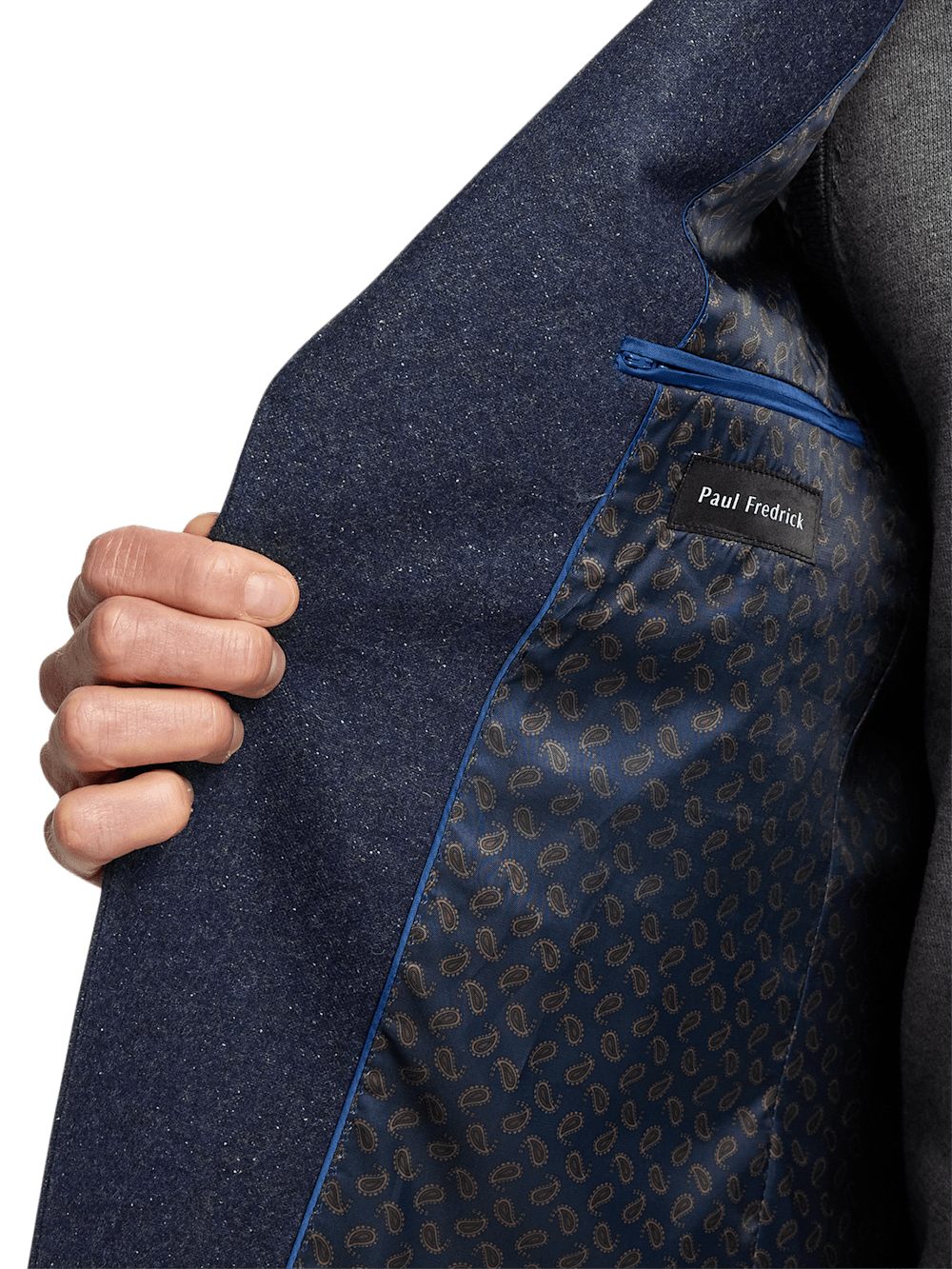 Alternate Image of Wool Blend Donegal Single Breasted Notch Lapel Sport Coat-4