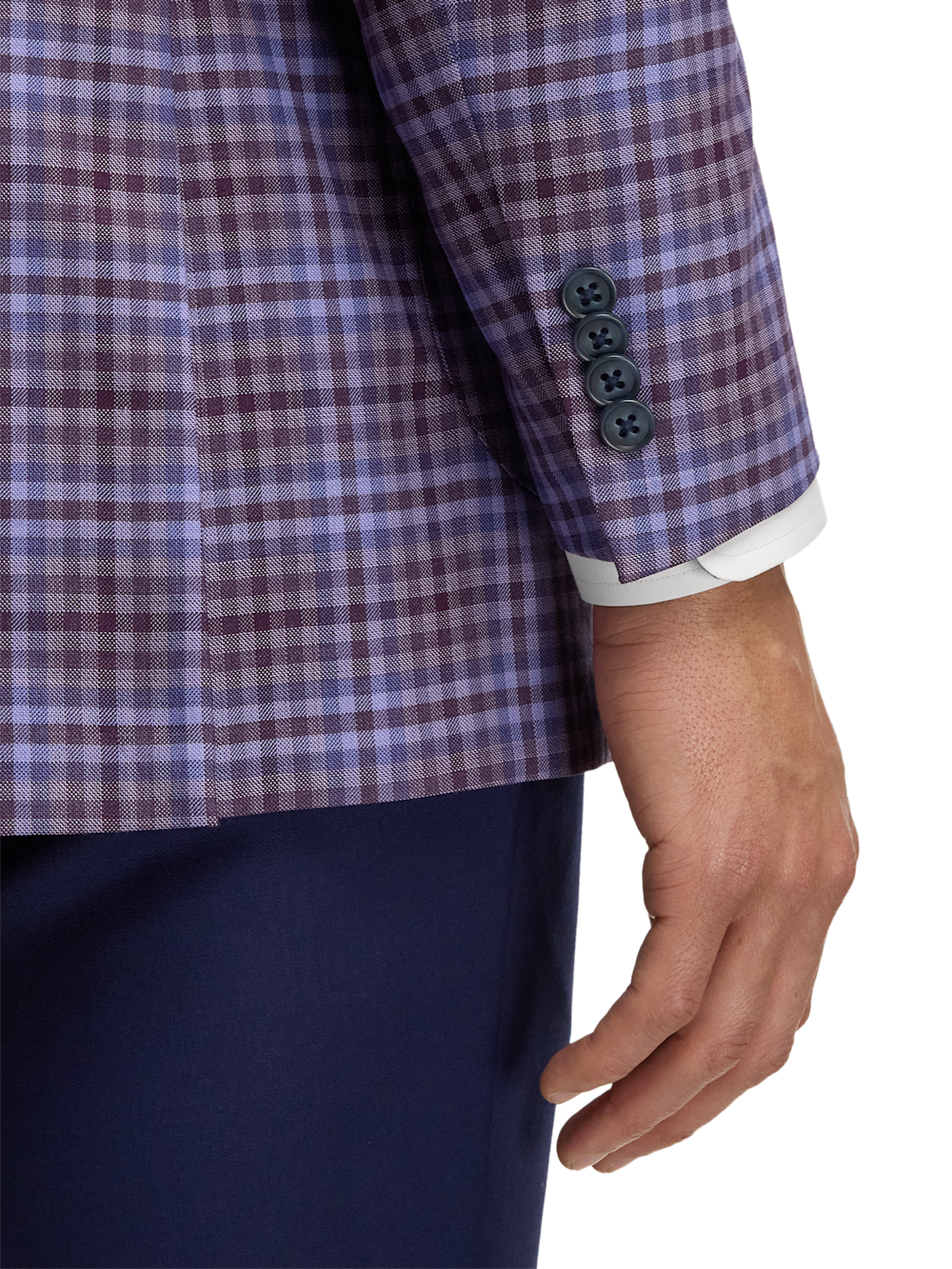 Alternate Image of Wool Plaid Single Breasted Notch Lapel Sport Coat-2