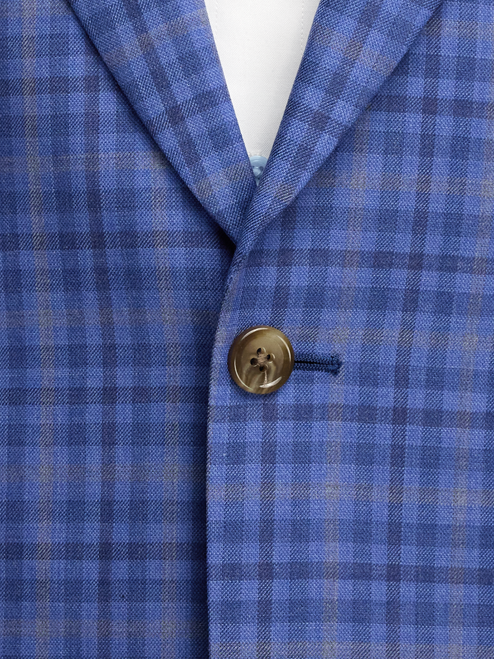 Alternate Image of Wool Plaid Single Breasted Peak Lapel Sport Coat-4