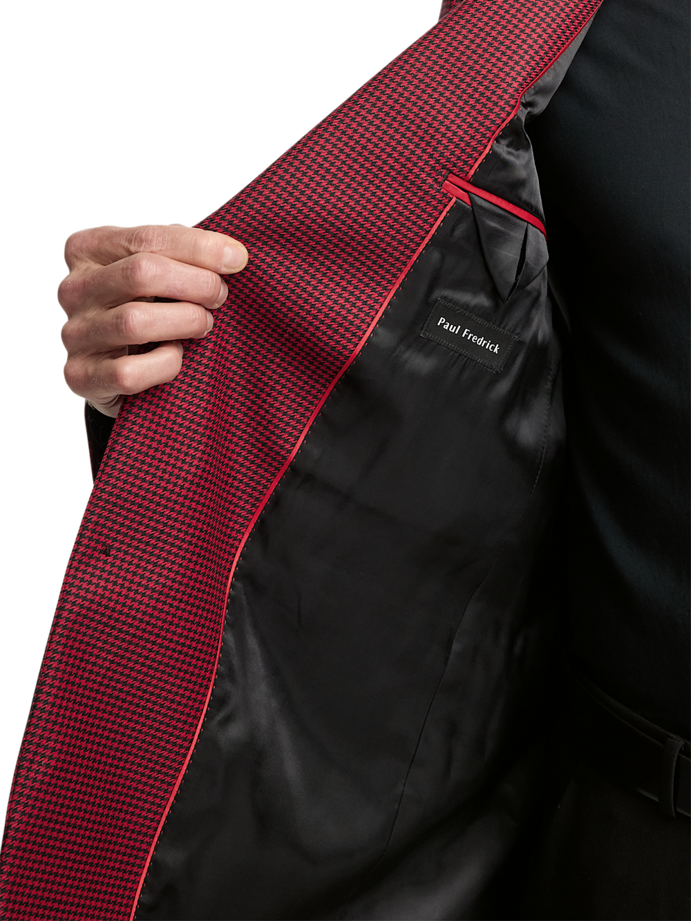 Alternate Image of Wool Houndstooth Single Breasted Peak Lapel Sport Coat-4