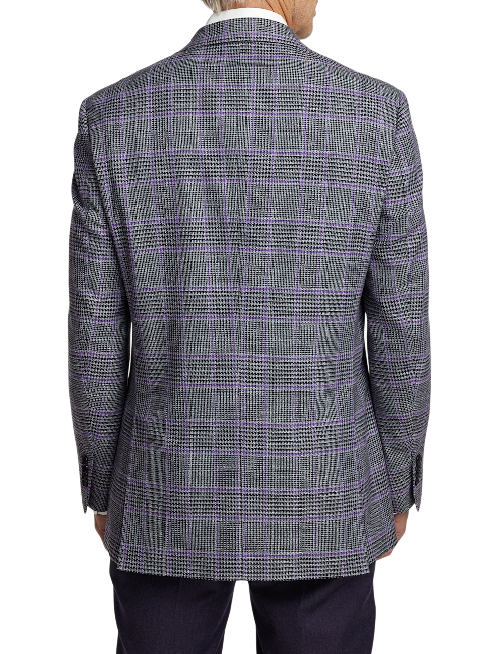Alternate Image of Microfiber Plaid Single Breasted Notch Lapel Sport Coat-6