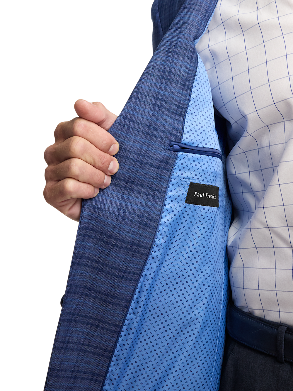 Alternate Image of Wool Plaid Single Breasted Notch Lapel Sport Coat-4