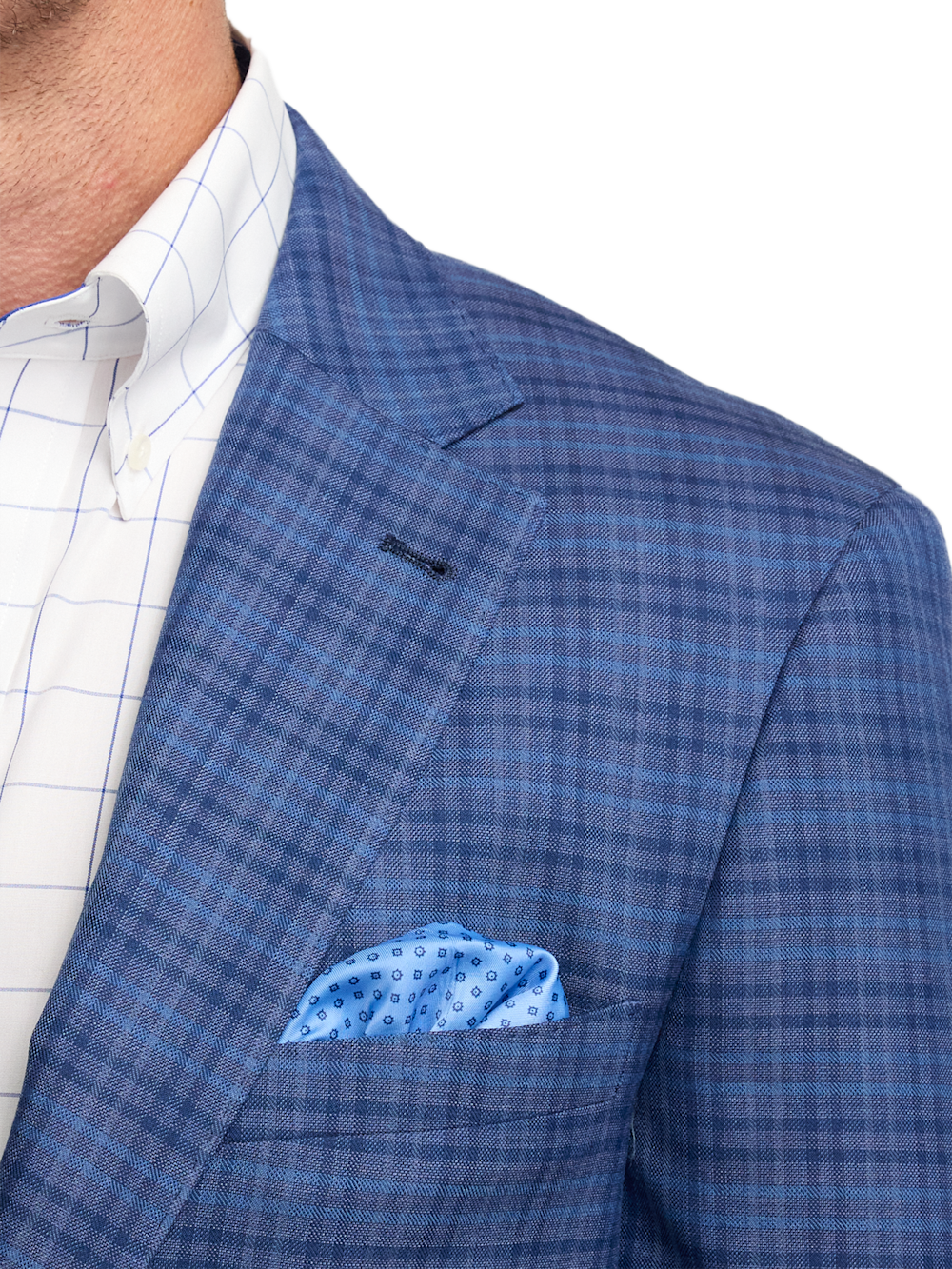 Alternate Image of Wool Plaid Single Breasted Notch Lapel Sport Coat-6