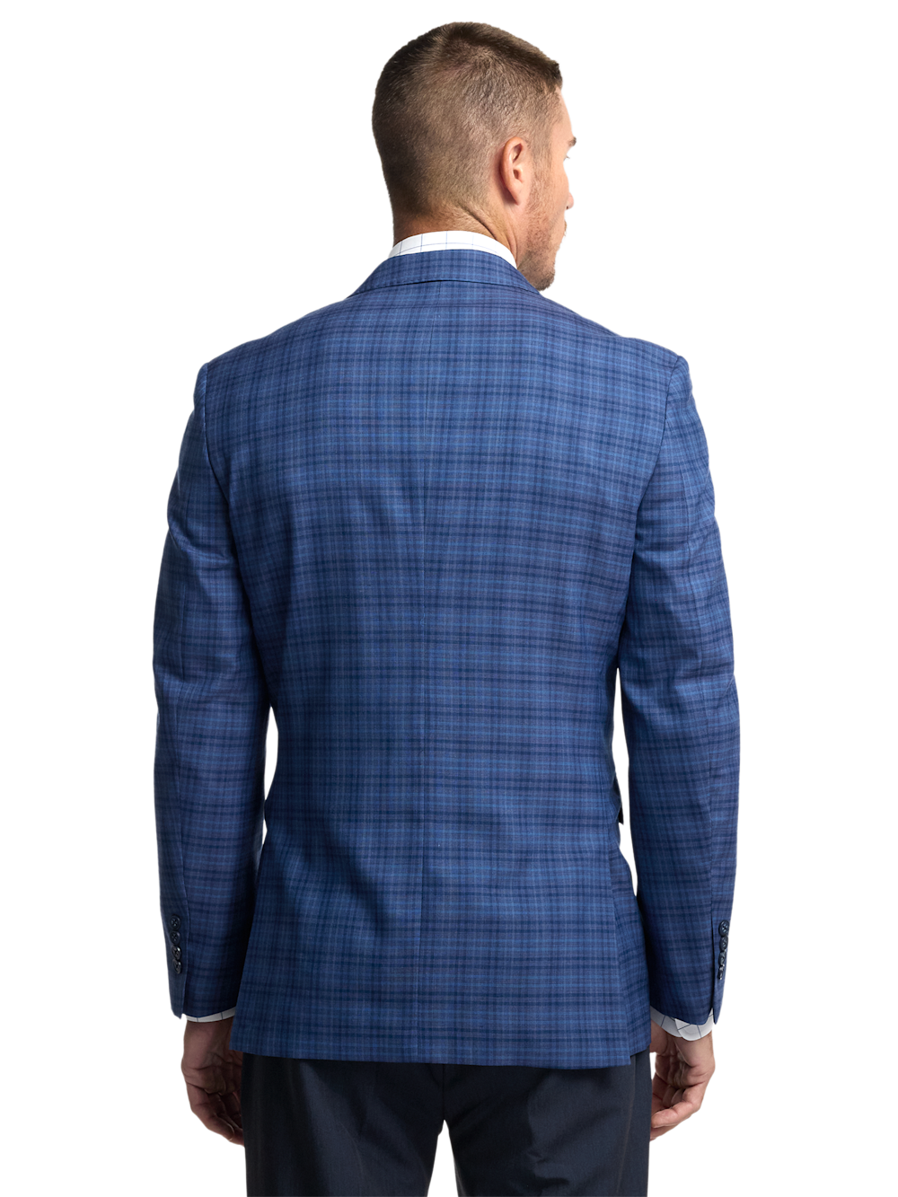 Alternate Image of Wool Plaid Single Breasted Notch Lapel Sport Coat-7