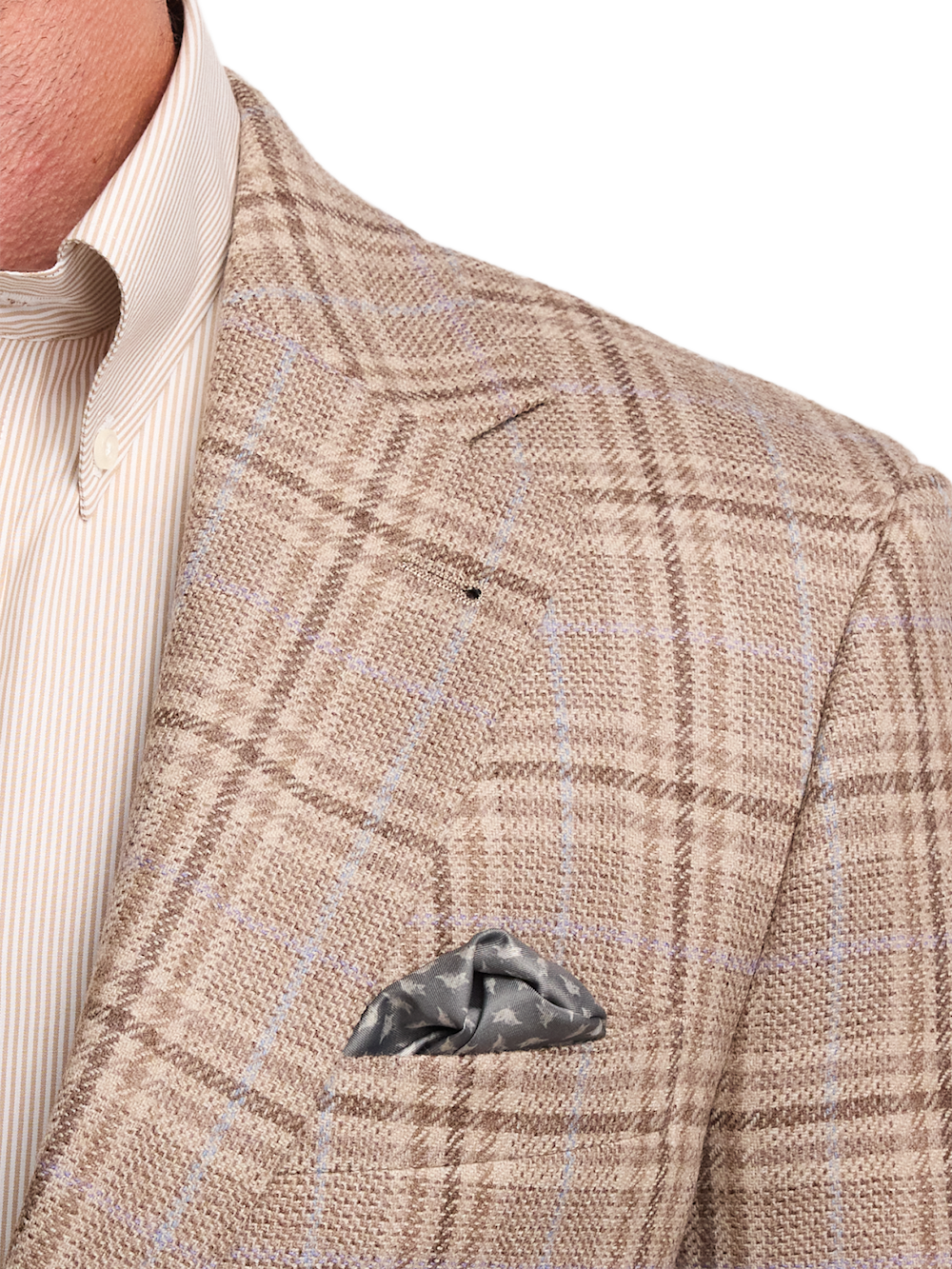 Alternate Image of Wool Plaid Single Breasted Notch Lapel Sport Coat-6
