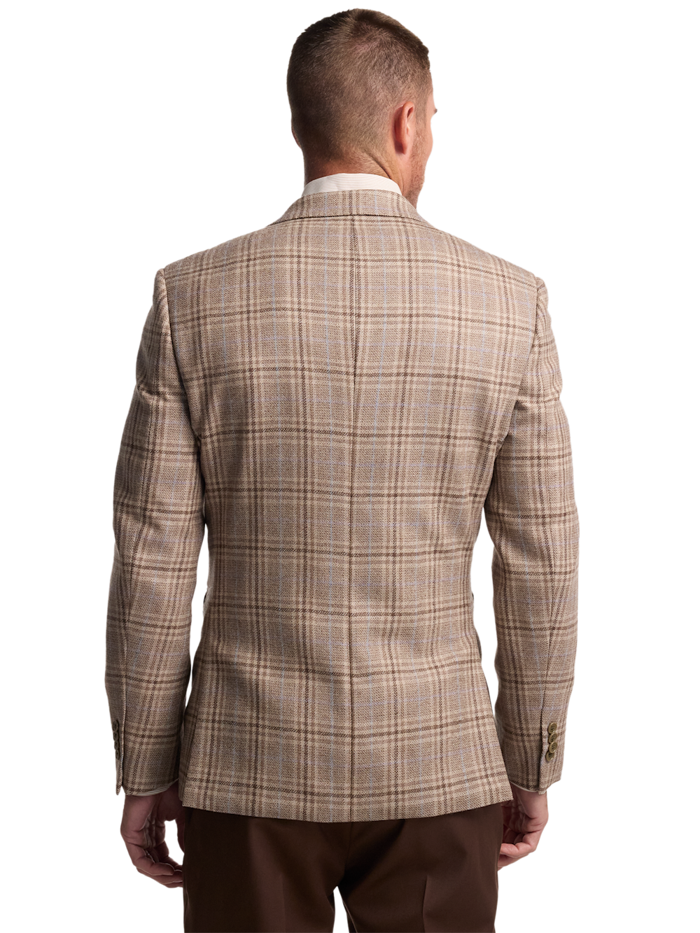 Alternate Image of Wool Plaid Single Breasted Notch Lapel Sport Coat-7