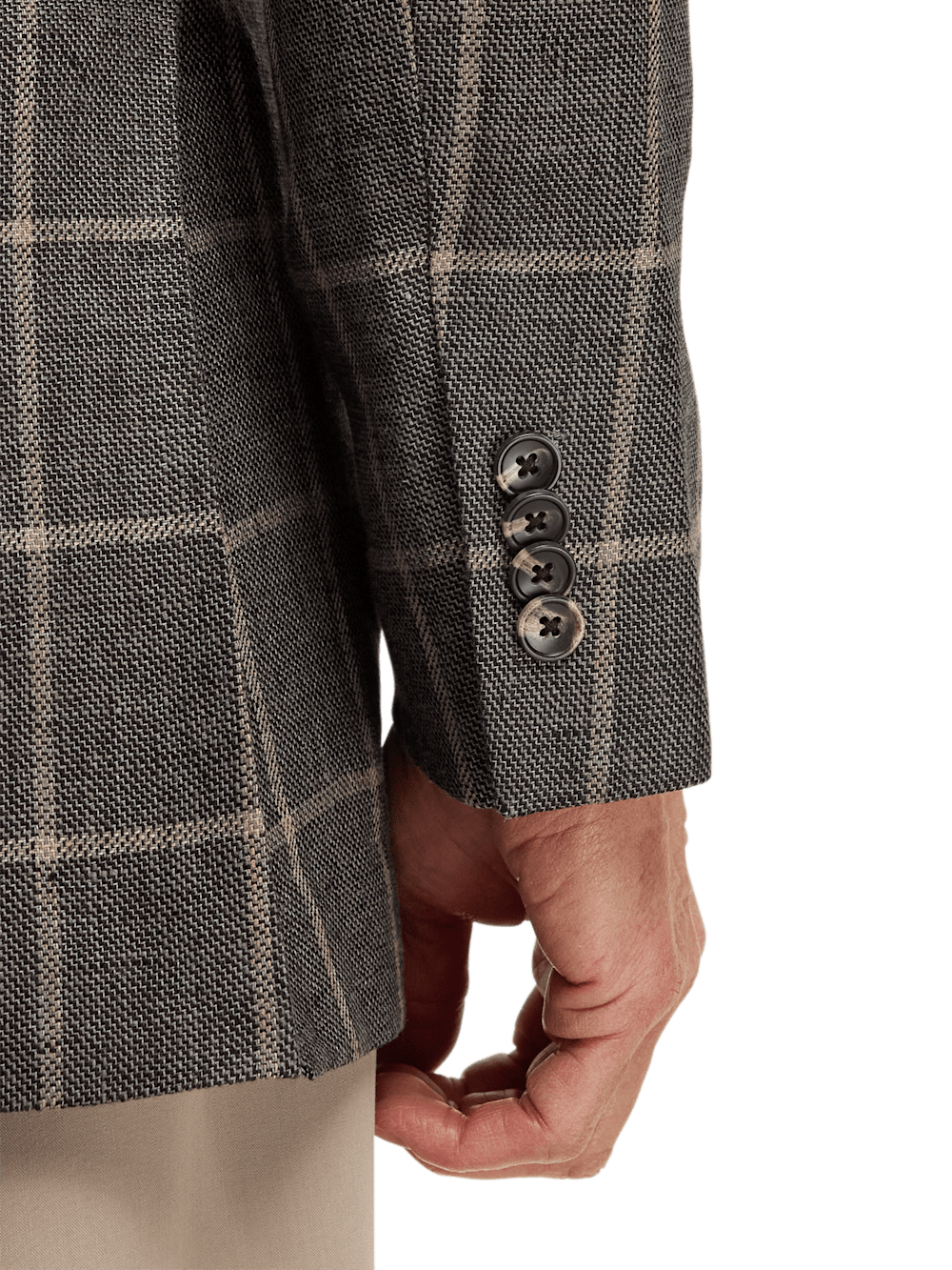Alternate Image of Linen Windowpane Single Breasted Notch Lapel Sport Coat-2