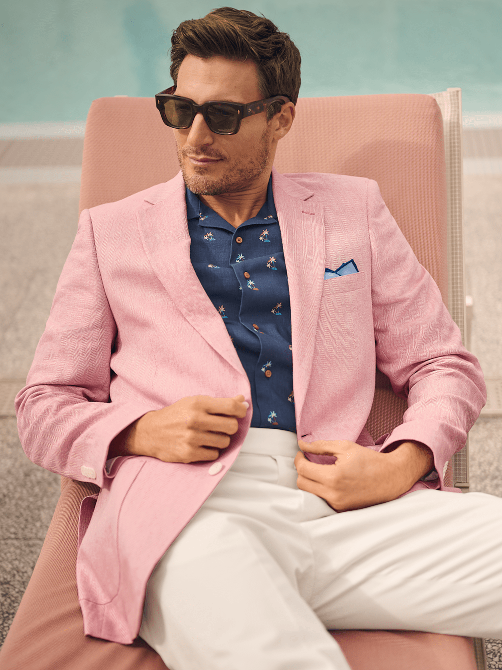 Alternate Image of Linen Blend Herringbone Notch Lapel Sport Coat-7