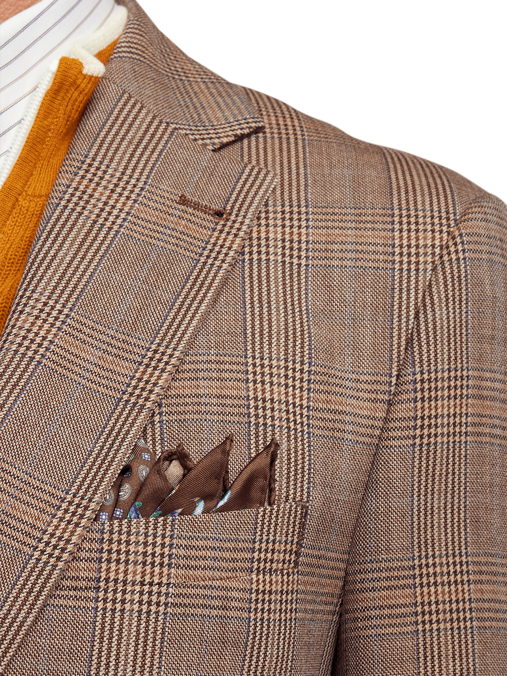 Alternate Image of Wool Plaid Single Breasted Notch Lapel Sport Coat-5