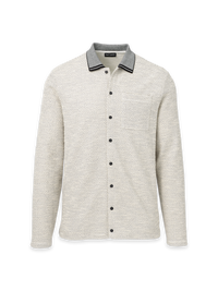 Polyester Blend Button Front Polo - White