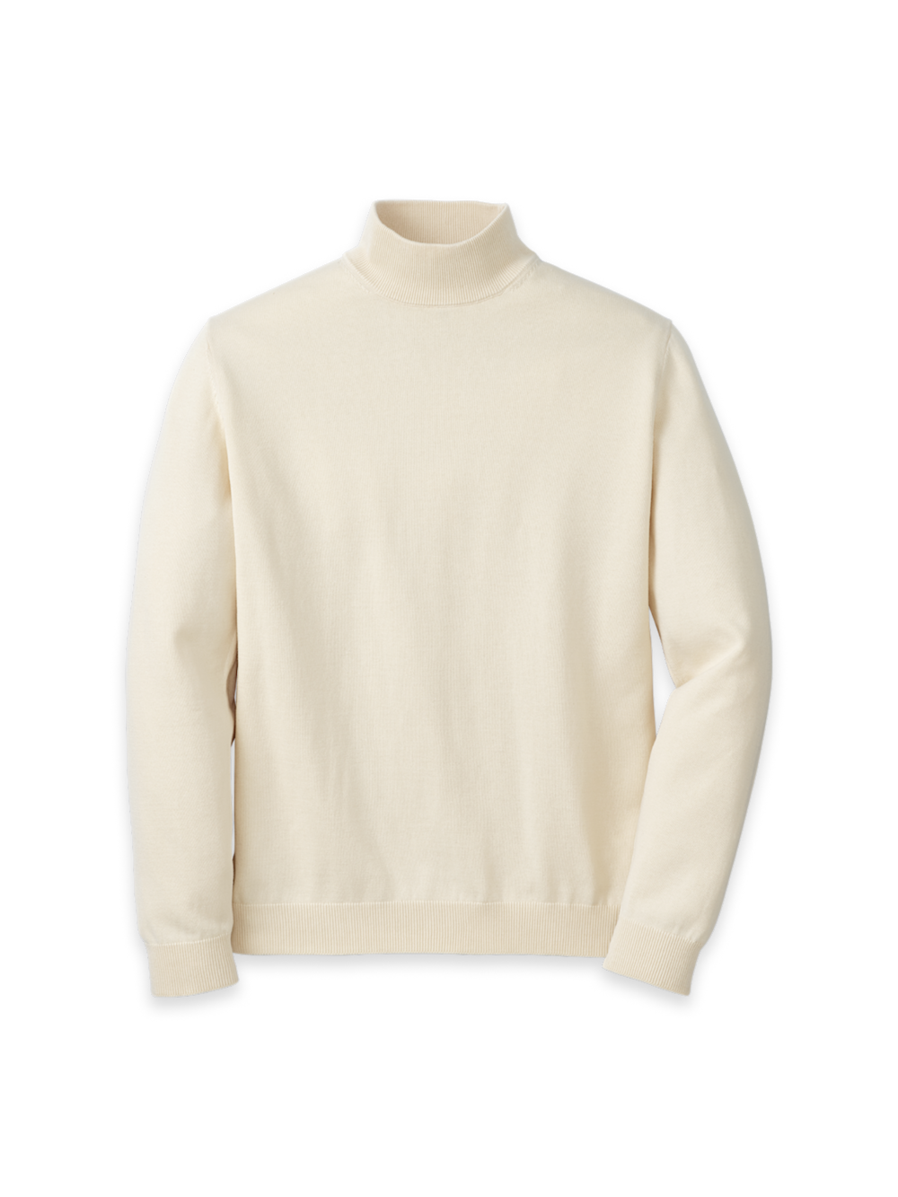 Product Image of Supima Cotton Mock Neck Sweater-Ivory