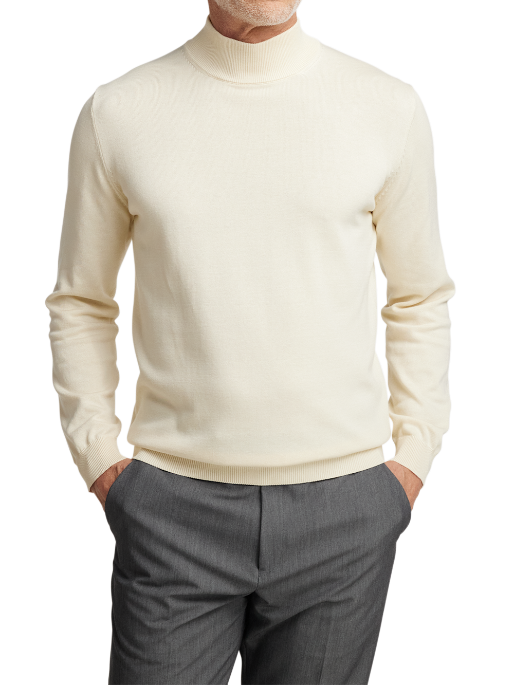 Alternate Image of Supima Cotton Mock Neck Sweater-1