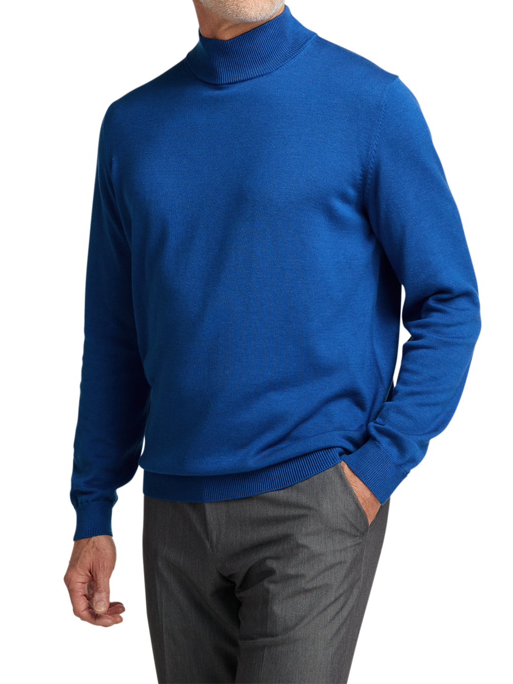 Alternate Image of Supima Cotton Mock Neck Sweater-1