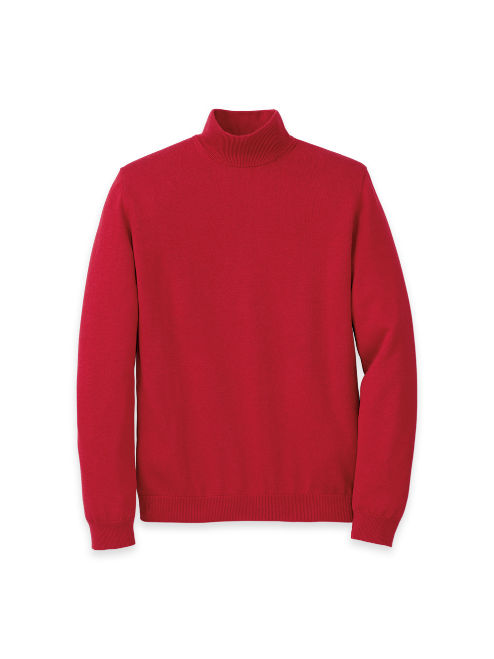 Product Image of Supima Cotton Mock Neck Sweater-Red