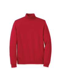 Supima Cotton Mock Neck Sweater - Red