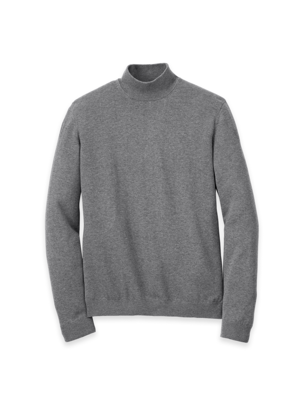Product Image of Supima Cotton Mock Neck Sweater-Medium Grey