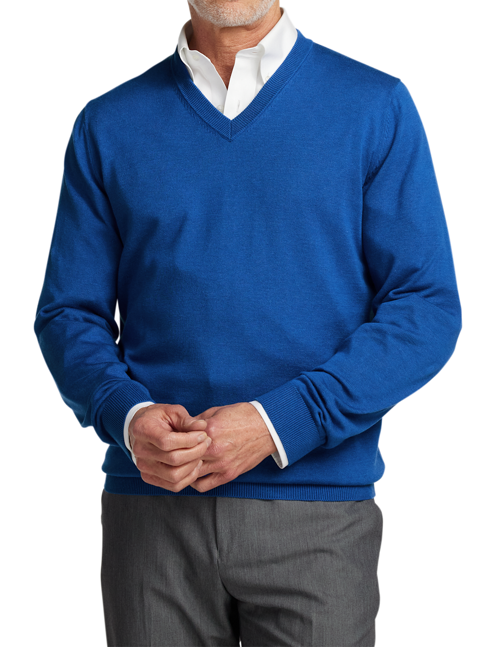 Alternate Image of Supima Cotton V-neck Sweater-1