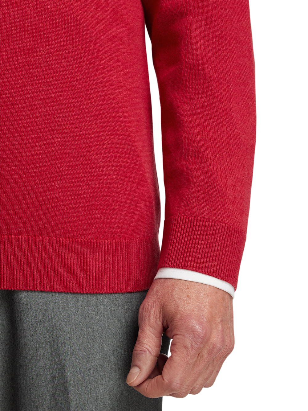 Alternate Image of Supima Cotton V-neck Sweater-3