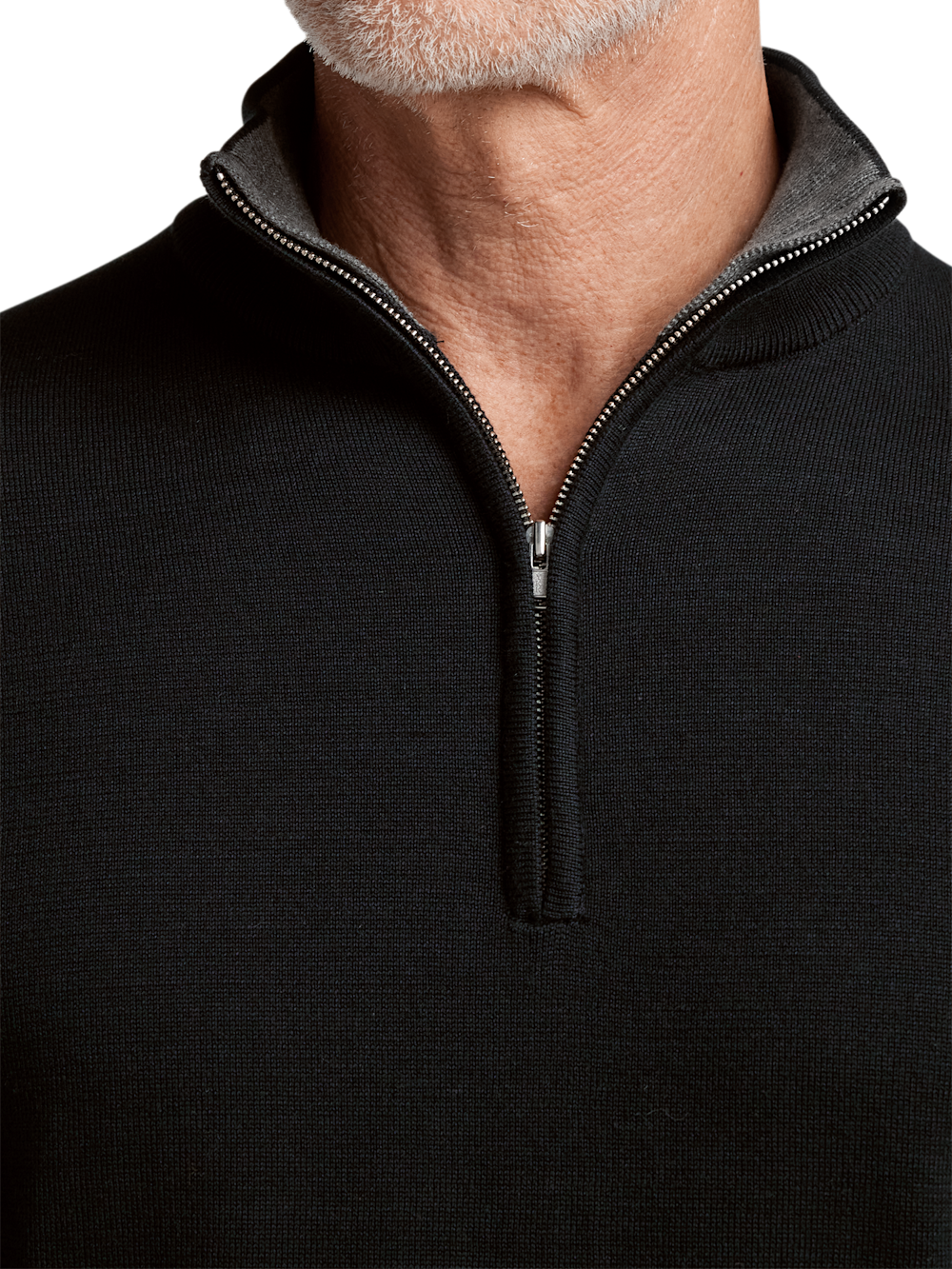 Alternate Image of Supima Cotton Quarter Zip Mock Neck Sweater-2