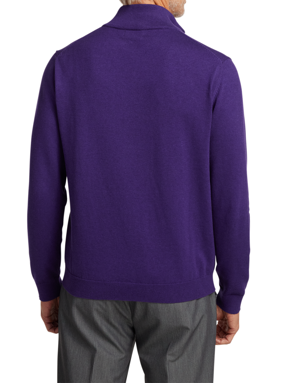 Alternate Image of Supima Cotton Quarter Zip Mock Neck Sweater-4