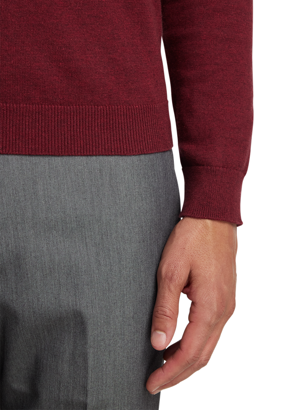 Alternate Image of Supima Cotton Quarter Zip Mock Neck Sweater-3