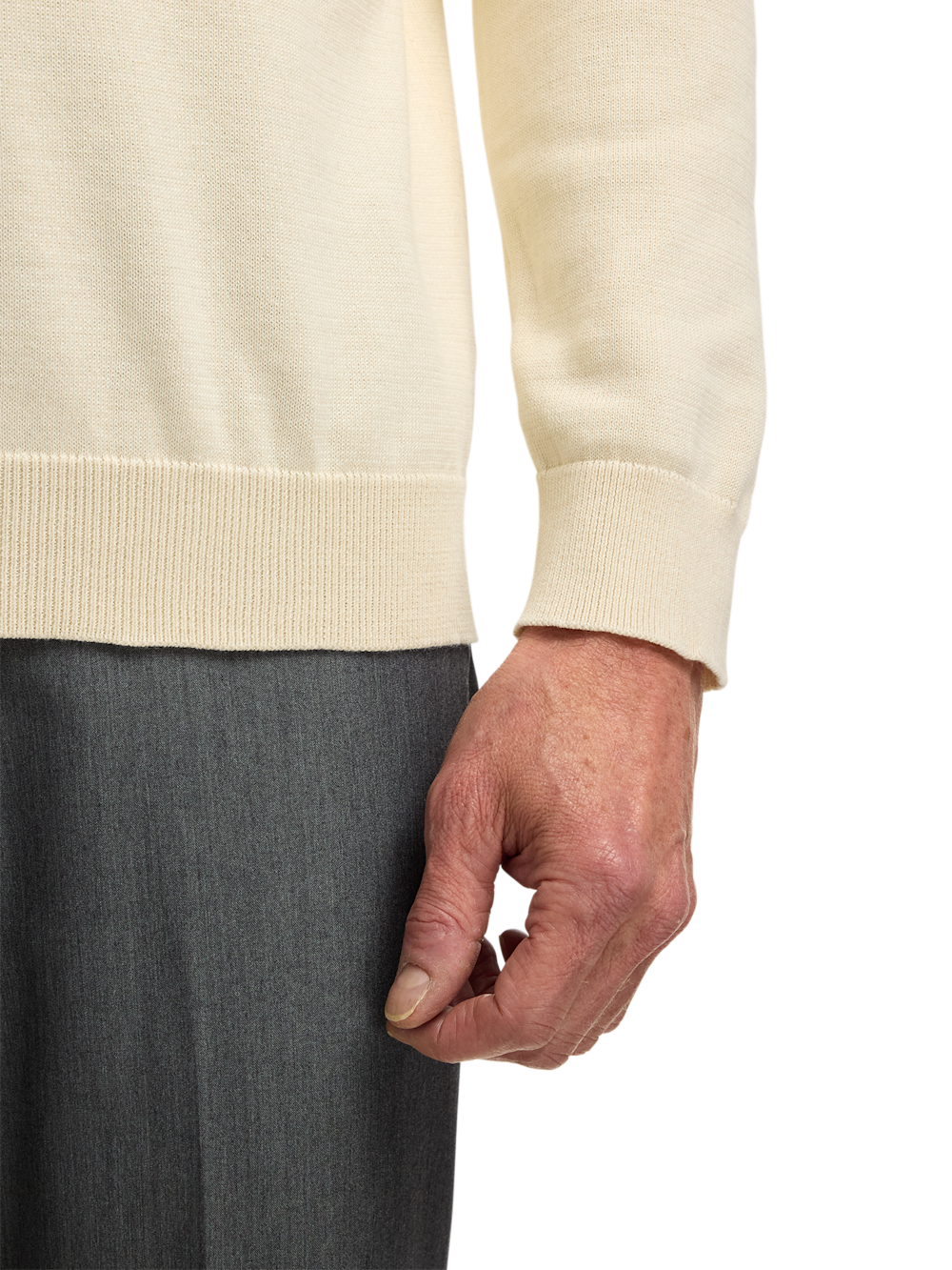 Alternate Image of Supima Cotton Four Button Mock Neck Sweater-3