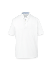 Performance Blend Three Button Polo - White