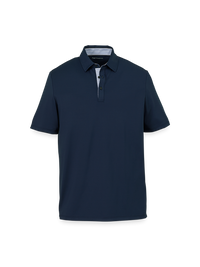 Performance Blend Three Button Polo - Navy