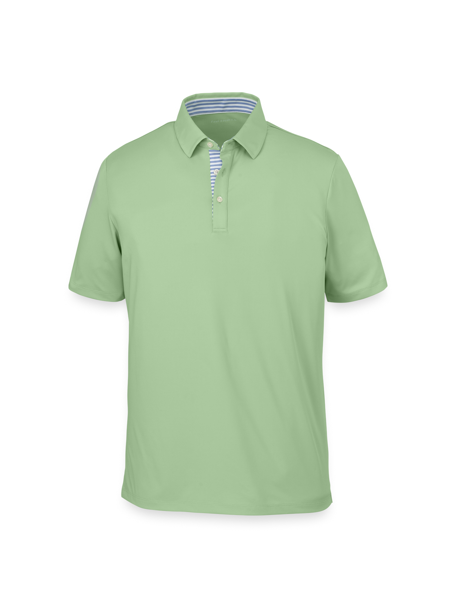 Performance Blend Three Button Polo - Light Green