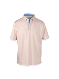 Performance Blend Three Button Polo - Orange Multi